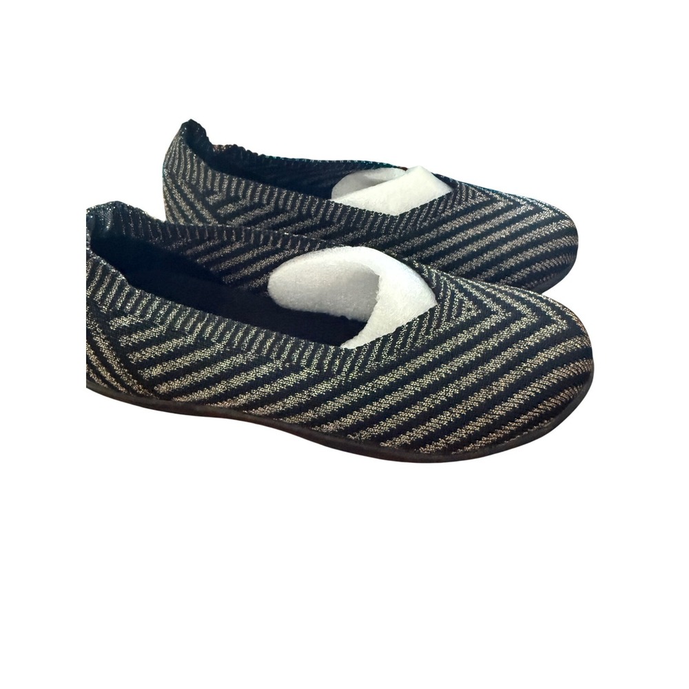 Bernie Mev Kids Valerie K Black Bronze Woven Metallic Slip On Flats Size 31 NEW